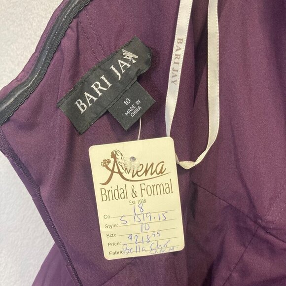 NEW Bari Jay Ballgown Formal Dress Sz 10 Formal Bridesmaid Prom Gown Purple NWT - Picture 5 of 16